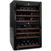 mQuvee Cantinetta vino a libera installazione, WineExpert 66 Fullglass Nero, 66 bottiglie, 2 zone di temperatura regolabili, lo spazio extra per i vini bianchi, silenzioso