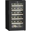HOMCOM Cantinetta Vino Refrigerata 24 Bottiglie 65L Cantina Vino Silenziosa Temperatura Regolabile 5-20℃ Frigo Vino Bar con Vetro Anti UV, Ripiani, Compressore, Display Touch, Luci LED, Classe G, Nera