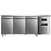 Ristoattrezzature Tavolo frigo refrigerato 3 porte in acciaio inox 0 +8 °C 179,5x70x85h cm