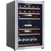 Cavin Cantinetta a libera installazione, Polar Collection 52, cantinetta vino nera, 37 bottiglie, porta in vetro con protezione UV, sei ripiani in legno