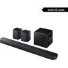 SAMSUNG Soundbar HW-Q930H/XC, Audio 9.1.4 canali, potenza 580W, Active Voice Amplifier Pro, Bluetooth 5.3, Q-Symphony, Wireless Dolby Atmos, 2026