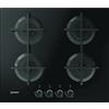 INDESIT ING 61T/BK 1 PIANO COTTURA GAS, 4 zone di cottura, dimensioni: L 59 cm, P 51 Nero