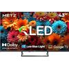 METZ 43MQF7500Z TV QLED, SMART TV, 43 ", Processore S AI engine Soc mt9603, Nero, Classe F