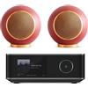 Elipson + WiiM Planet L Performance 2.0 bordeaux dorato (confezione da 2) + Amp Ultra grigio scuro
