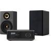 WiiM + Elipson Elipson Prestige Facet II 8B nero opaco/oro + WiiM Amp Ultra grigio scuro