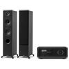 Elipson + WiiM Elipson Prestige Facet II 14F nero + WiiM Amp Ultra grigio scuro