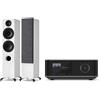 Elipson + WiiM Prestige Facet II 14F bianco + Amp Ultra grigio scuro