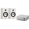 WiiM + Monitor Audio Monitor Audio Bronze 50 7G bianco + WiiM AMP argento