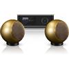 WiiM + Elipson Elipson Planet M gold + WiiM Amp Ultra grigio scuro