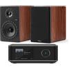 WiiM + Elipson Elipson Prestige Facet II 8B noce + WiiM Amp Ultra grigio scuro