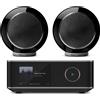 Elipson + WiiM Planet L Performance 2.0 nero laccato (lot de 2) + Amp Ultra grigio scuro