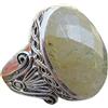 Kanika Jewelry Trove Giant Golden Rutiliated Quartz 925 Sterling Silver Ring Handmade Jewelry