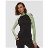 X-Bionic Maglietta A Maniche Lunghe Termoattiva Da Donna X-bionic Heatloop Shirt Ls Nero-verde