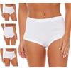 Cocain underwear 4 | 8 | 16 | 24 Slip da donna bianco 100% cotone senza cuciture laterali alta Öko Tex Standard 100, resistenti all'asciugatrice, lisci, bianchi da 36/38 a 60/62, 4 pezzi di colore