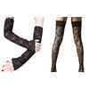 2FY2SW Maniche in pizzo Misa Amane cosplay Maniche in pizzo Braccio Cold Weather Scaldamani Guanti in pizzo Senza dita, Maniche in pizzo + cosce alte, taglia unica