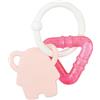 Nattou Anello per dentizione frigorifero in silicone, elefante, riempito d'acqua, senza BPA, 13,5 x 10,5 x 15 cm, silicone, rosa/bianco