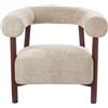 L'Oca Nera Poltroncina Bouclé 84x69x74h cm in Legno