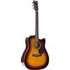 Yamaha FX370C Cutaway Chitarra Elettroacustica, Marrone Tabaco