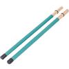 Tomotato Set spazzole per batteria, spazzola per bacchette con manico in bambù da 2 pezzi e mazzuolo per kit di batteria jazz Strumento leggero a percussione e kit di accessori (Green)