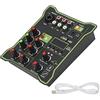 Agatige Mini Mixer Audio Stereo, Console di missaggio Portatile a 5 canali Mixer Audio Sistema di Console per Scheda Audio con Bluetooth