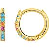 Thomas Sabo Orecchini da Donna Pietre Bianche Creole Singole Argento Sterling 925 CR658-051-14