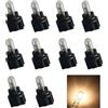 YOUNLEN 10 pezzi lampada portalampada in vetro T5 12V 1,2W lampada di segnalazione lampada alogena per auto con portalampada nero.