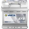 VARTA Automotive DYNAMIC EFB (N50) 12V 50Ah 550A - Batteria auto al piombo-acido per sistemi start-stop - Batteria di avviamento per macchine con elevato fabbisogno energetico - senza manutenzione