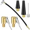 Ourdort Set di Adattatori per Pompa ad Aria,35cm Tubo Gonfiaggio Pneumatici,Adattatore Valvola,Air Chuck Pneumatico,Connettore Gonfiaggio Pneumatici per Bicicletta, Moto, Auto