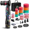 BATOCA S5 Mini Lucidatrice Auto a Batteria Lucidatrice Orbitale e Rotativa | Lucidatrice Rotorbitale Casuale Per La Lucidatura di Auto, con 2 batterie, 6 velocità, 2000-5500giri/min Kit Lucidatura Auto