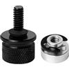 T TAKONE Accessori moto - 2 set viti in alluminio per sedile, con clip a C e vite zigrinata, compatibile con Harley-Davidson (nero)