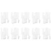 Klanata Kit clip fibbie per cilindro principale pompa frizione da 10 pezzi - Adatto per C2 C3 C4 C5 C6 - Sostituisce OE 9676534480 - Plastica premium bianca (Bianca)