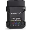 Erisin Scanner OBD2 Bluetooth 5.0, Strumento Diagnostico per Auto per iOS e Android, Mini Lettore di Codici OBDII e Scanner Guasti Motore, Compatibile con iOS, Android e Windows, Certificato CE/FCC