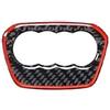 TOWBEBER For Audi A3 S3 A4 A5 A6 Q3 Q5 Q7 Q8 Adesivo in fibra di carbonio reale Volante for auto Logo Trim Adesivo for auto Decalcomania Accessori(RED)