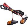 Qiilu QL01149 2pcs LED Lampada a LED per moto da incasso con indicatore di direzione per moto Ambra