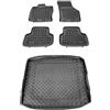 MOTOS Set di tappetini in gomma e tappetini in Pe per il bagagliaio Audi A3 III 8V 2013-2020 Migliorate il vostro comfort di viaggio con il tappetino antiscivolo per auto - tappetino per auto per tutt