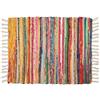 SaoTi - Tappeto a scampoli riciclati fatto a mano (Chindi) 50 x 80 cm - multicolore, ecologico, lavabile - per cucina, soggiorno o camera da letto