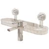 TIANHENGMart Scaffale portaoggetti rimovibile per rubinetto, 41 x 11,9 x 11,3 cm, organizer a ventosa per cucina o bagno, ripiano sopra il lavandino con robusta struttura in ABS, supporto salvaspazio (B)