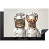 KitchenYeah© Copri Piano Cottura Coprifornelli Tappetino per Induzione | 80x52 cm - Fornello Tutto per la Cucina Gatto - Cane - Cuoco