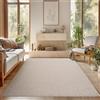 SIMPEX Tappeto 240x340 cm Beige Tinta Unita Bouclé Anelli Stile Scandinavo Moderno Morbido Resistente Facile da Pulire Tappeto XL per Soggiorno Sala da Pranzo Camera