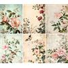 Craft Kreatively Carta di riso con rose rosa, 20 x 26,5 cm (6 fogli), 6 fogli di carta per decoupage per collage, tecnica mista, creazione di biglietti e artigianato, decoupage CRAFT KREATIVELY