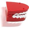 Generic Giocattolo per i denti che chiacchierano - Scherzo retrò per la dentiera a carica, esilarante giocattolo con la bocca in movimento, divertente oggetto antistress, modello di sorriso in