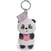 NICI Love Panda 62621 Portachiavi in peluche a forma di panda, compagno fedele per lo zaino o la borsa di grandi e piccini, 8 cm, nero