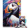 SYUNFEI Pulcinella di mare dipinta Puzzle da 1000 pezzi per adulti Giocattolo educativo per l'apprendimento Giocattoli per la decorazione della casa 38x26cm