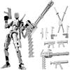 Copbopwn Action figure T13, robot stampato in 3D, Dummy 13, snodato e completamente snodabile, decorazione da tavolo da collezione alta 14 cm, completamente assemblato con armi e mani intercambiabili per stop