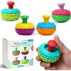 LEADSTAR Thumb Rocker - Giocattoli sensoriali in silicone, 4 pezzi, per autismo, ADHD, ansia, texture divertenti, giocattolo Fidget da scrivania elastico per bambini e adulti