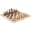 Generic Scacchi - Scacchiera, Dama e Tavoliere in Legno 3 in 1,Gioco da Tavolo Portatile per Strategia, Allenamento e Intrattenimento Familiare per Principianti