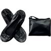 LuoAXINN Scarpe Basse Donna Ballerine Portatili Pieghevoli da Donna Pantofole arrotolabili con Suola Morbida Slip OnComode Scarpe Basse da Viaggio for Matrimonio da Viaggio con borsaScarpe Basse Pieghevoli da