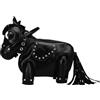 Wdbild Borse da donna, borsa a tracolla a forma di cavallo in pelle PU divertente cartone animato animale borse a tracolla da donna borsetta, Nero , Taglia unica