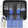 Vunanvu 17 Pz Set Grimaldelli Lockpicking Professionali con Trasparente Serratura Lucchetto Pratica Aprire le Serrature Set Grimaldelli Professionali per Serratura per Fabbri Principianti ed Esperti