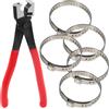Persiiious Pinze per fascette stringitubo, con 5 grandi e 5 piccoli morsetti, pinza a morsetto, pinze per auto, per fissare e rimuovere morsetti per tubi